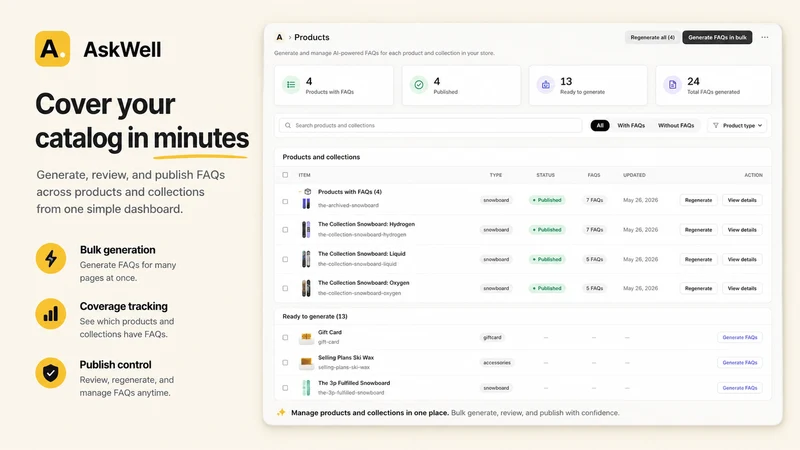 AskWell: AI FAQ & Accordion