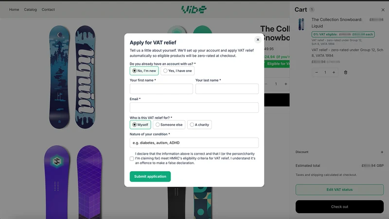 Vibe VAT Relief