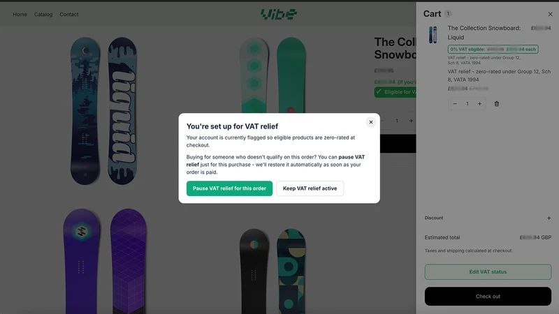 Vibe VAT Relief