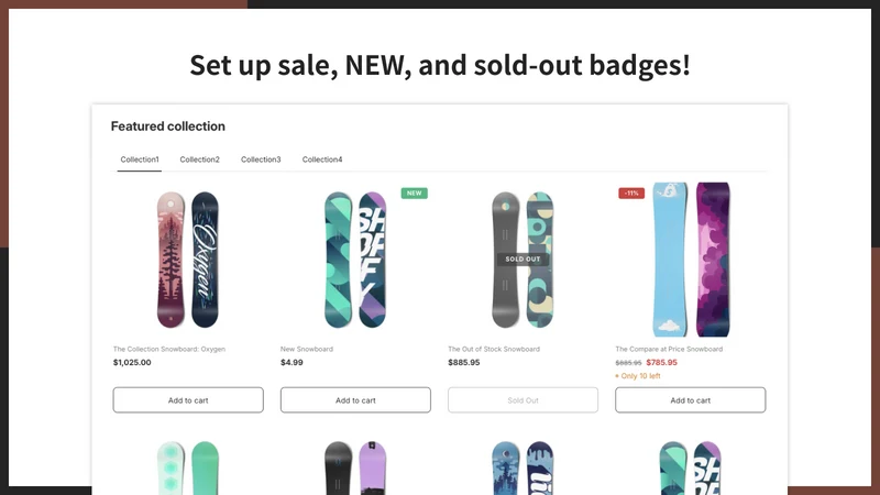 UR: Featured Collection Tabs