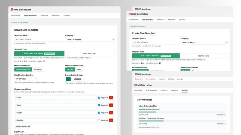 RMS Size Helper