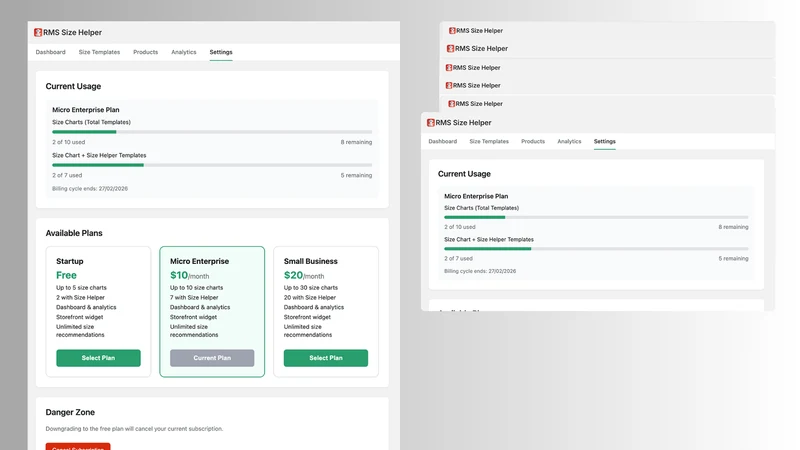 RMS Size Helper
