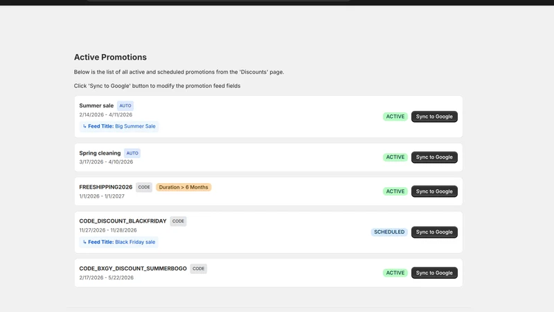 FeedFlow: Promotions Feed