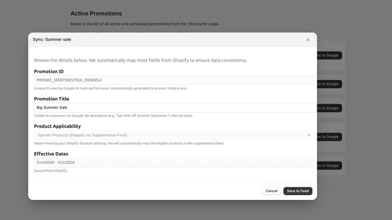 FeedFlow: Promotions Feed