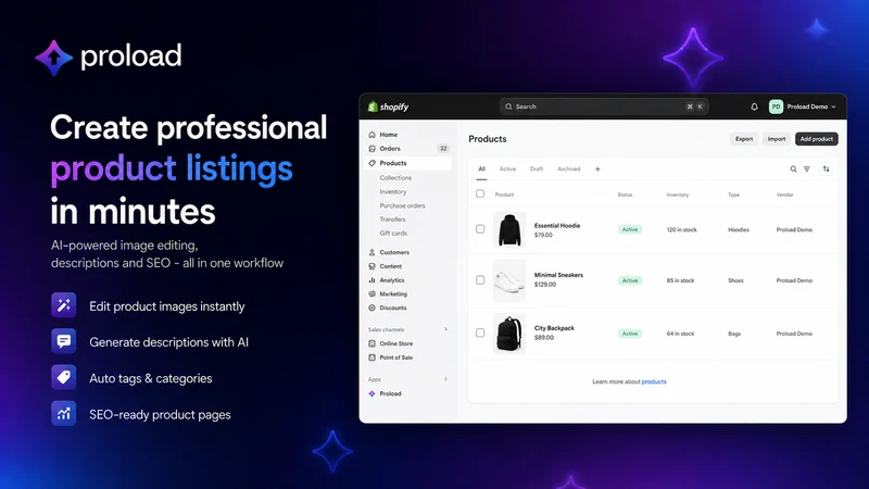 Proload: AI Product Upload