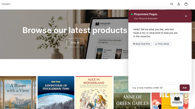 Pinpointed Pages Book Advisor