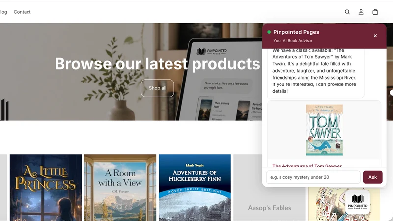Pinpointed Pages Book Advisor