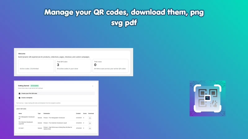 QR Code Generator & Tracker