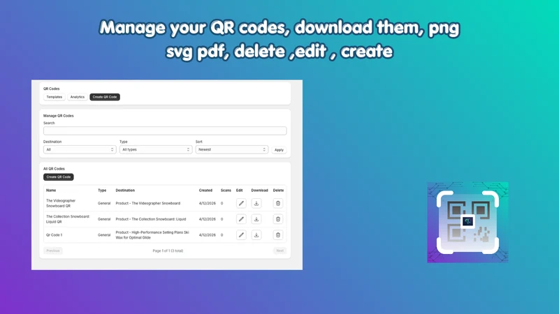 QR Code Generator & Tracker