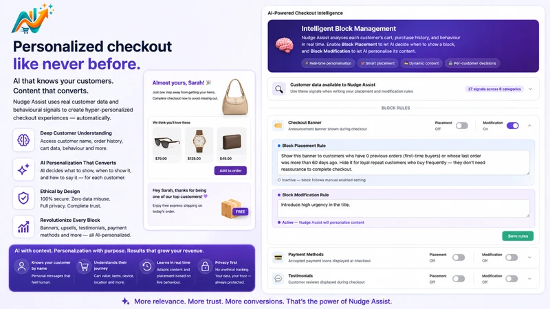 Nudge ‑ Checkout Optimizer