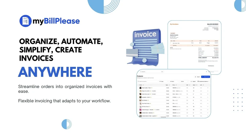 myBillPlease: GST Invoice