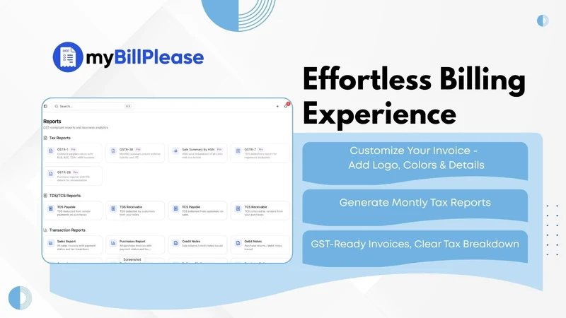 myBillPlease: GST Invoice