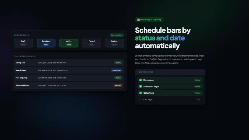 MSK: Announcement Bar Timer