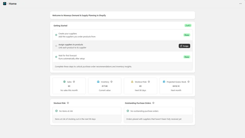 Manexys Inventory Planner
