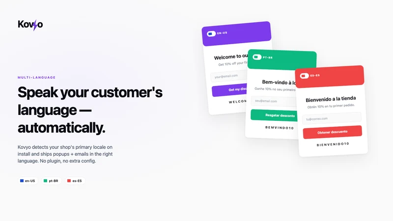 Kovyo Pop‑up & Email Marketing