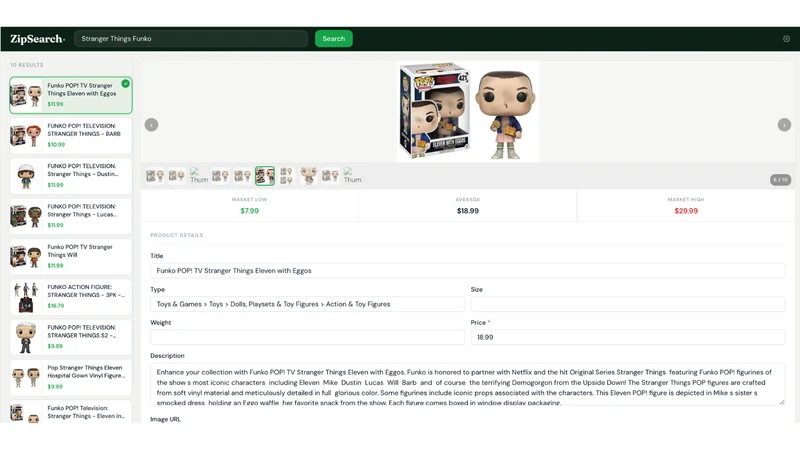 ZipSearch: Compare & Import