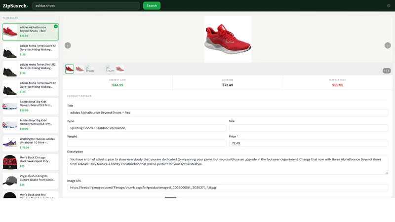 ZipSearch: Compare & Import