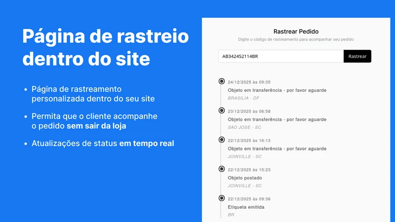 Cecify ‑ Frete e Rastreamento