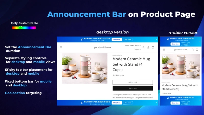 GS Announcement Bar