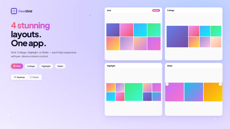 FeedGrid ‑ Instagram & TikTok