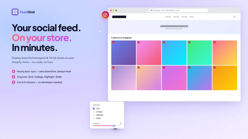FeedGrid ‑ Instagram & TikTok