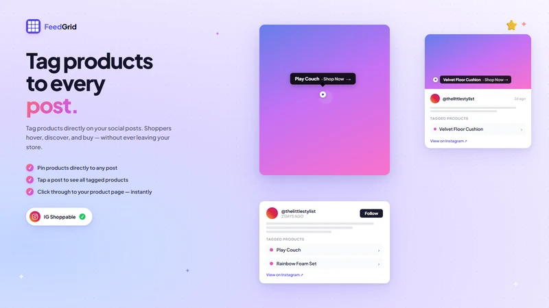 FeedGrid ‑ Instagram & TikTok