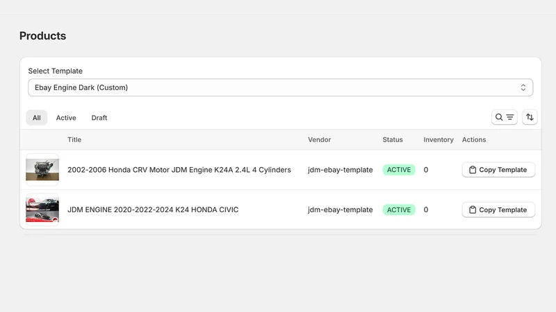 Product Templates