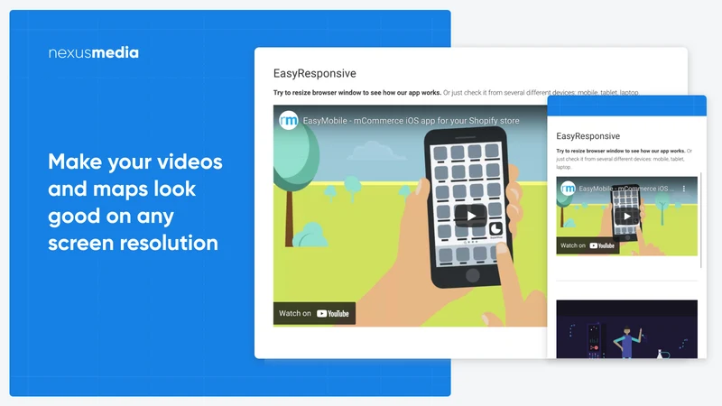 Easy Responsive Videos & Maps