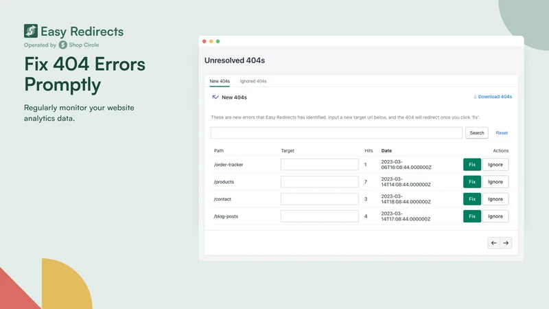 404/301 SC Easy URL Redirects
