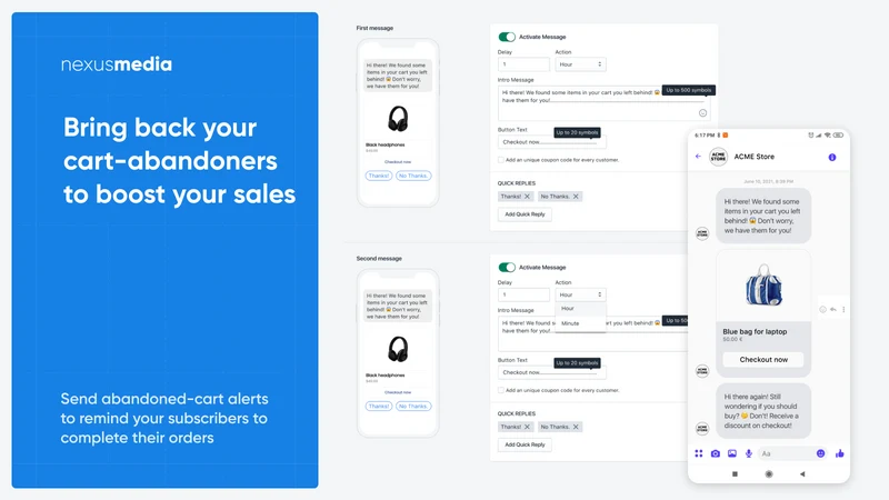 Messenger:Pro ‑ Cart Recovery+