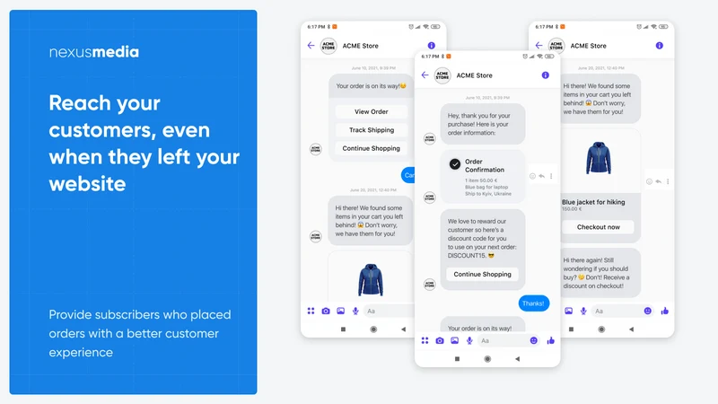 Messenger:Pro ‑ Cart Recovery+