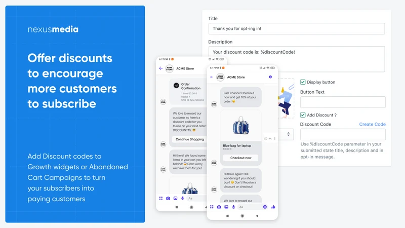 Messenger:Pro ‑ Cart Recovery+