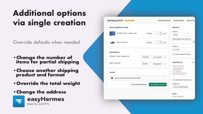 Hermes Shipping | easyHermes