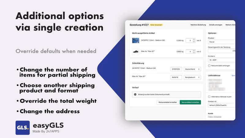 GLS Shipping | easyGLS