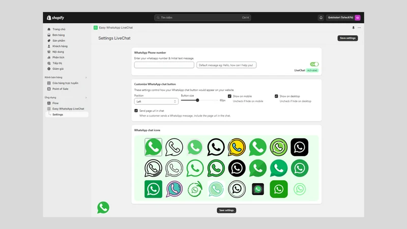 Easy WhatsApp LiveChat