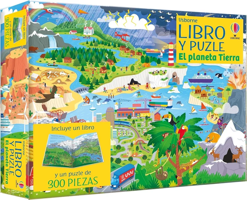 Libro y Puzzle: El planeta Tierra