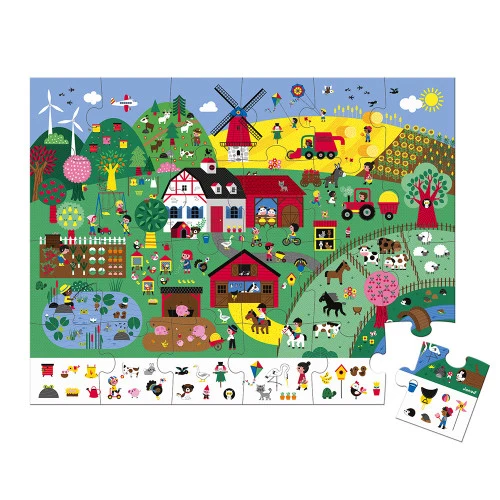 Puzzle de observación - La Granja: 24 piezas - Janod
