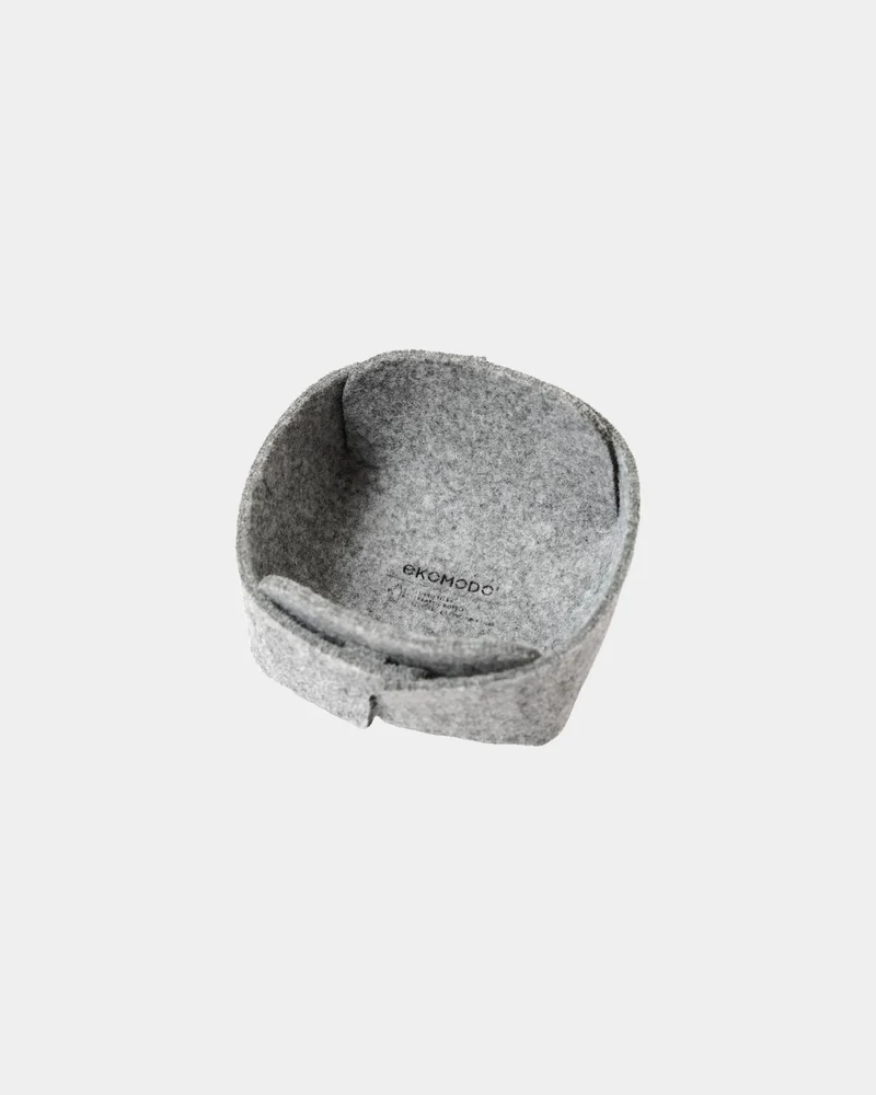 Cesta de fieltro reciclado Ekomodo Biru para personalizar