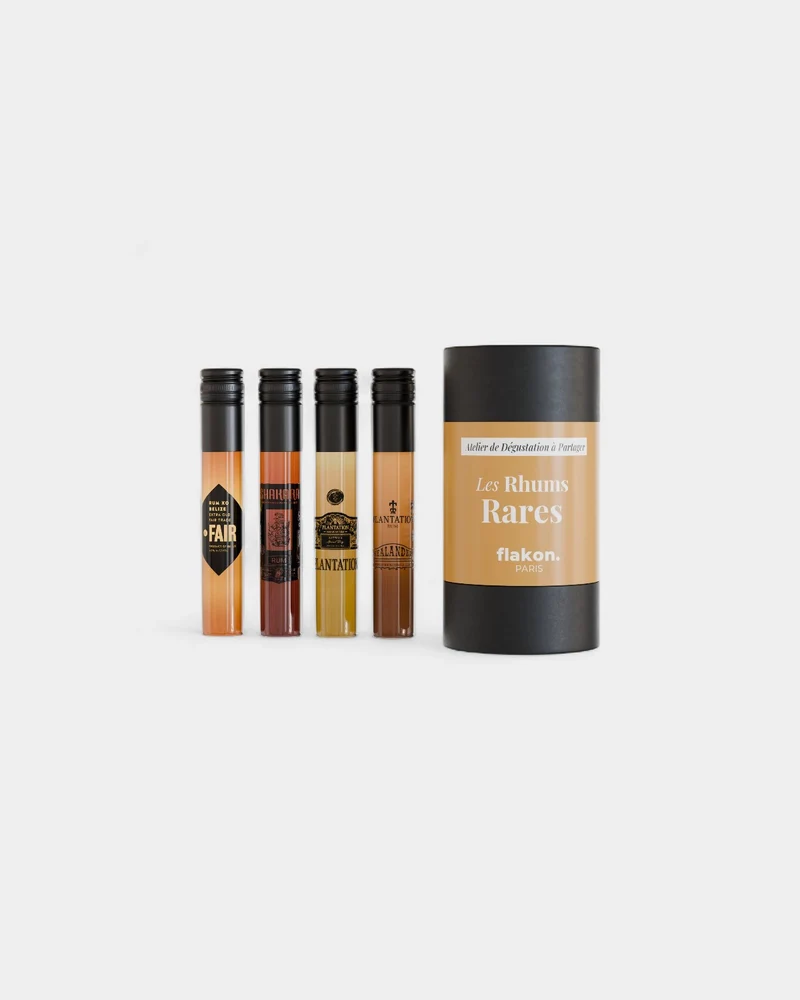 Estuche de cata de 4 frascos de licores personalizable