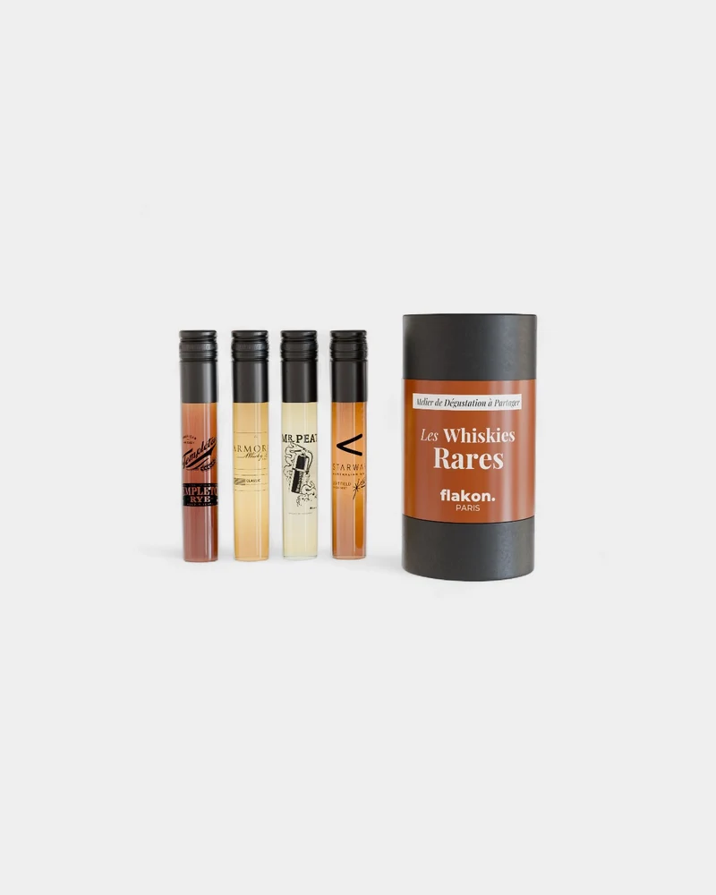 Estuche de cata de 4 frascos de licores personalizable