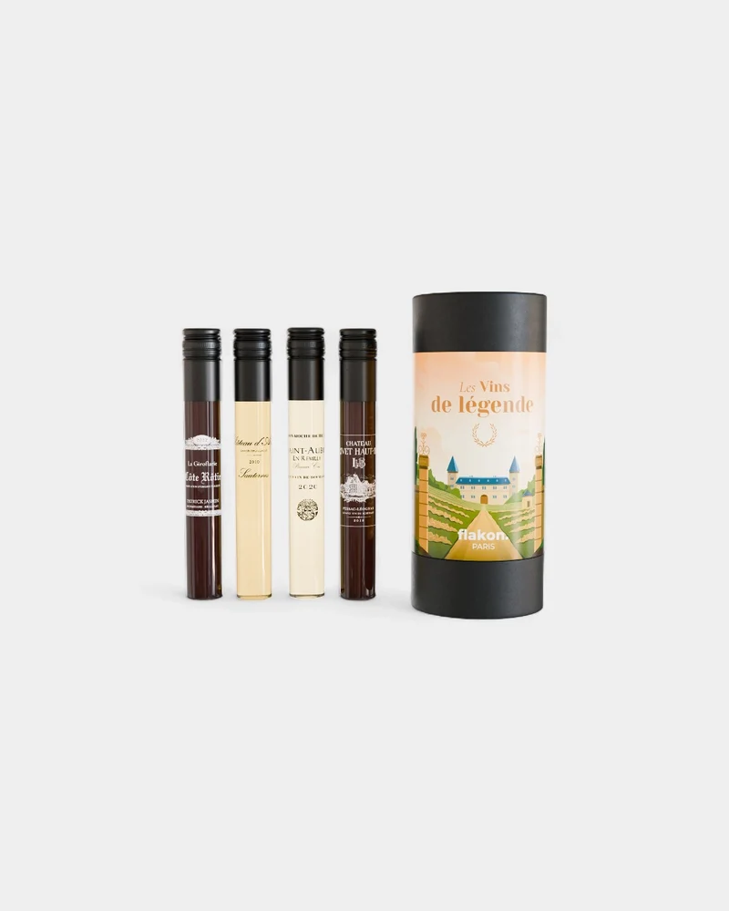 Estuche de cata de 4 frascos de vino personalizable
