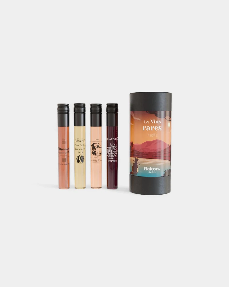 Estuche de cata de 4 frascos de vino personalizable
