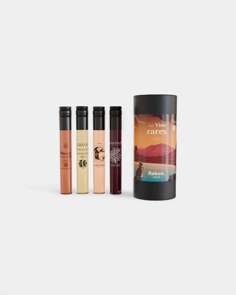 Estuche de cata de 4 frascos de vino personalizable