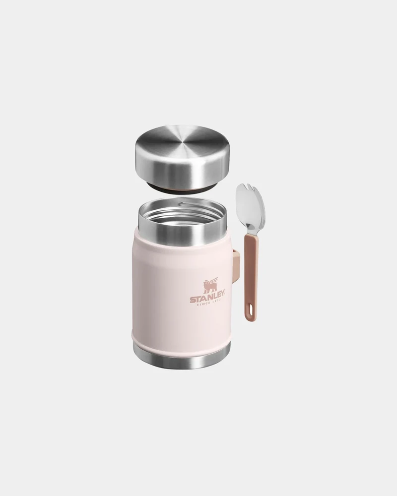 Tarro acero reciclado 400ml con cubierto para personalizar