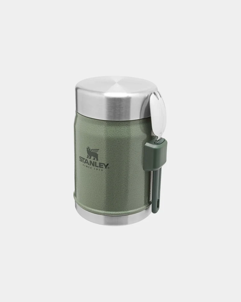 Tarro acero reciclado 400ml con cubierto para personalizar