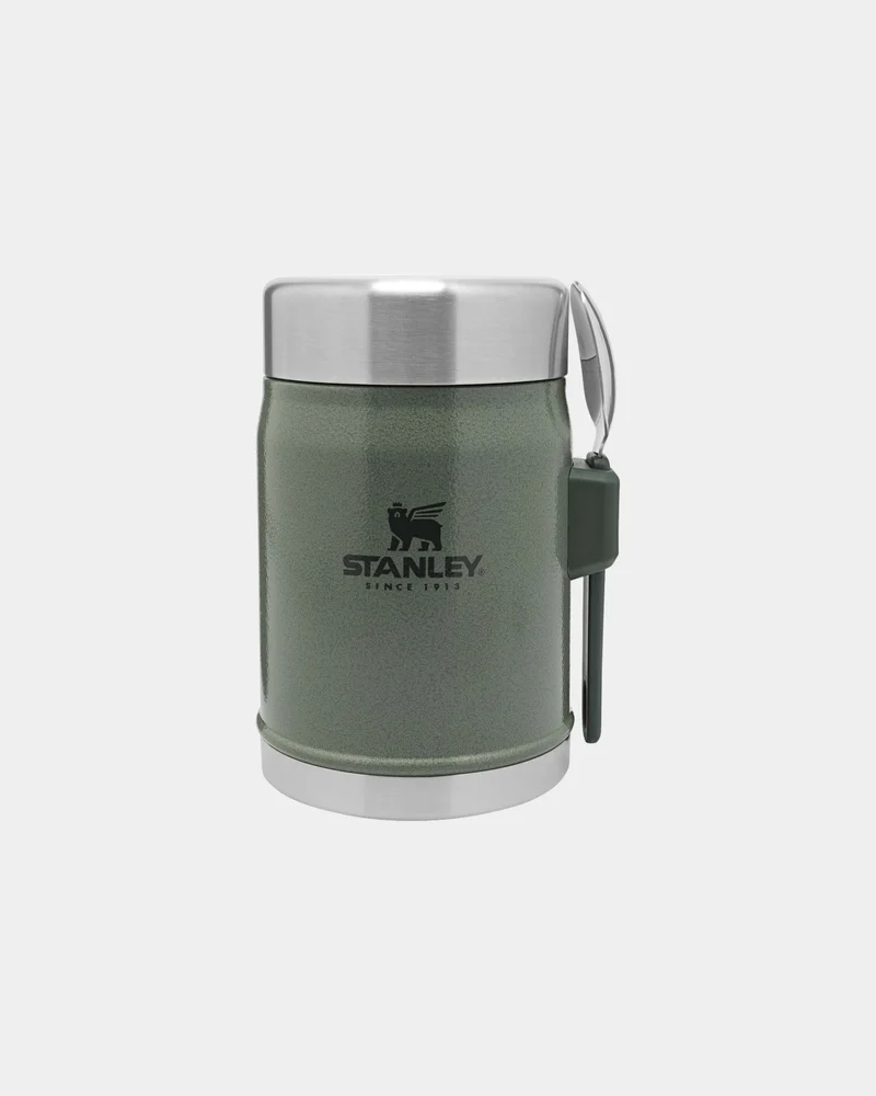 Tarro acero reciclado 400ml con cubierto para personalizar