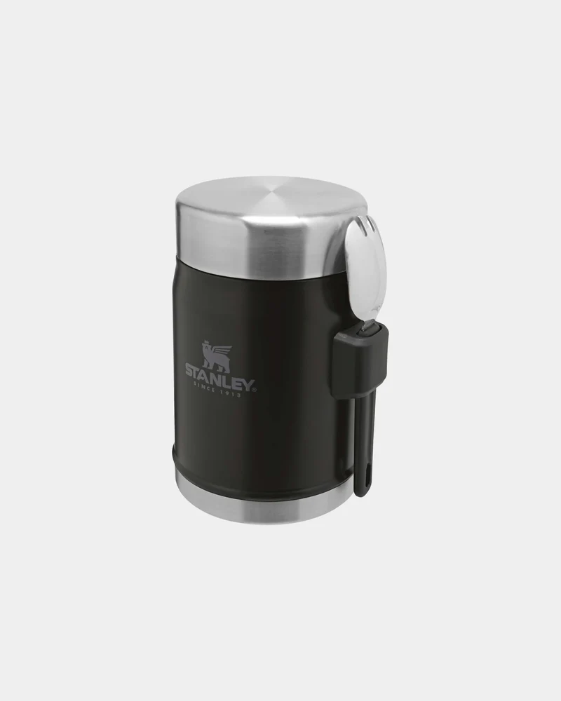 Tarro acero reciclado 400ml con cubierto para personalizar