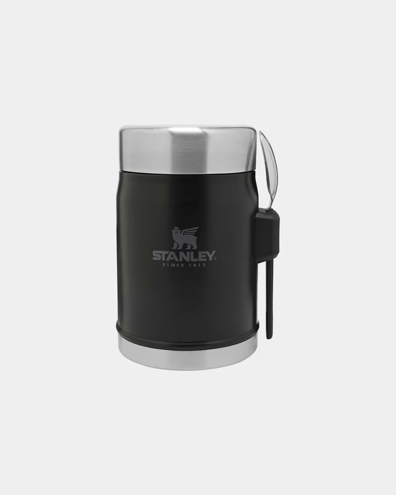 Tarro acero reciclado 400ml con cubierto para personalizar