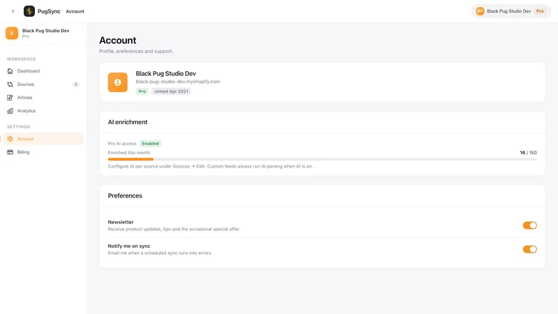 PugSync: RSS Blog Sync
