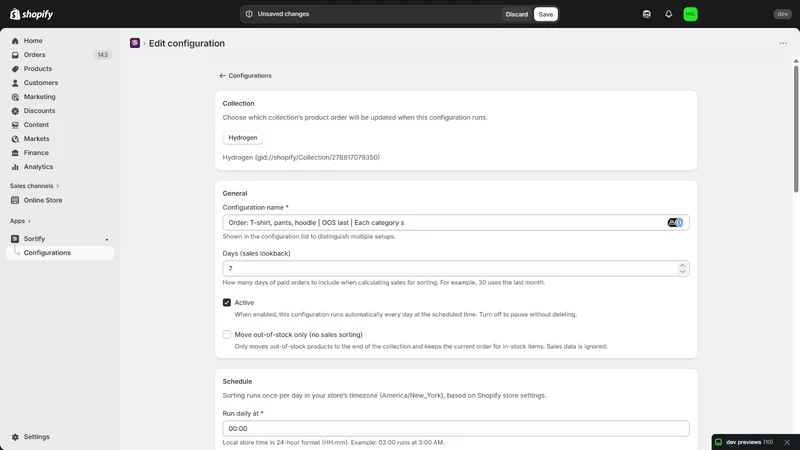 Sortify: Collection Sorting
